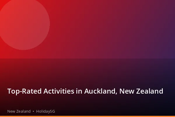 Top-Rated Activities in Auckland, New Zealand - New Zealand | HolidaySG