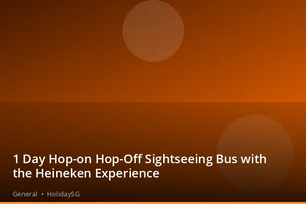 1 Day Hop-on Hop-Off Sightseeing Bus with the Heineken Experience - General | HolidaySG