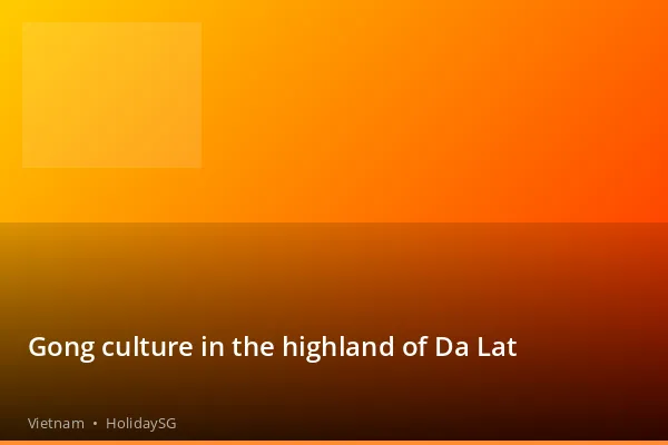 Gong culture in the highland of Da Lat - Vietnam | HolidaySG