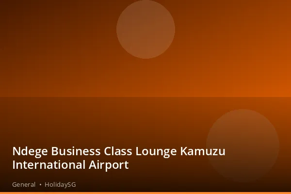 Ndege Business Class Lounge Kamuzu International Airport - General | HolidaySG