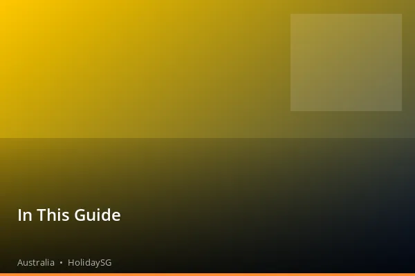 In This Guide - Australia | HolidaySG