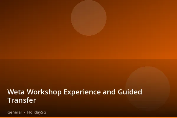 Weta Workshop Experience and Guided Transfer - General | HolidaySG