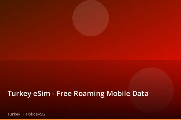 Turkey eSim - Free Roaming Mobile Data - Turkey | HolidaySG