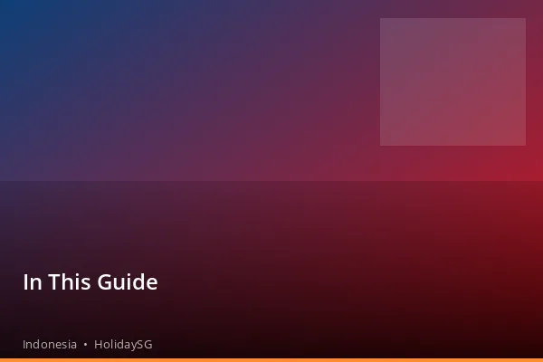 In This Guide - Indonesia | HolidaySG