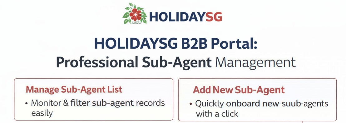 HolidaySG B2B Portal | How to Add and Manage Sub‑Agents